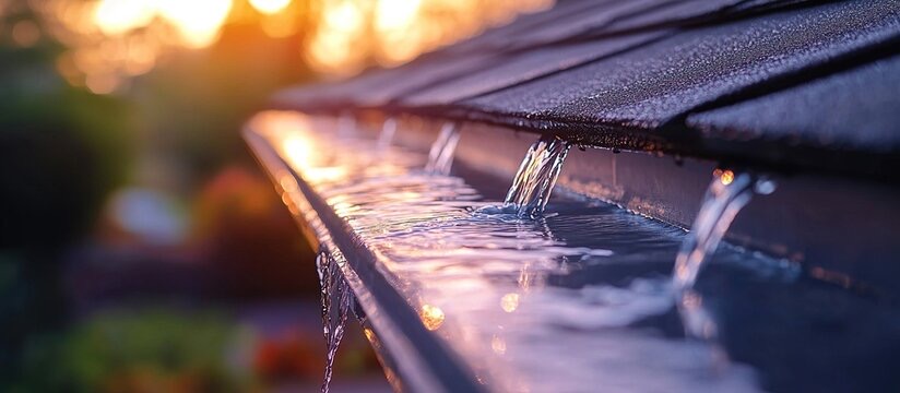 Overflowing residential gutters showing the importance of regular gutter maintenance